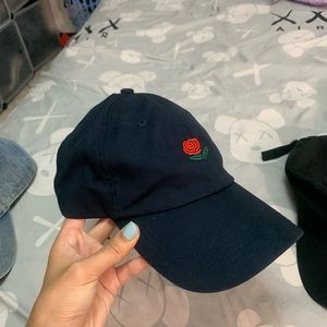 The hundreds rose navy dad hat